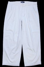画像2: 90s ポロ ラルフローレン ツータック コットン チノパン アイボリー W38 (2)