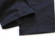 画像8: 90s USA製 ポロ ラルフローレン HAMMOND PANT ツータック コットン チノパン 黒 W29 L30 (8)