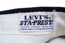 画像6: 70s LEVI'Sリーバイス STA-PRESTスタプレ スラックス ポリエステルパンツ 黒 W33 (6)