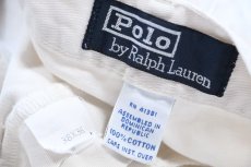 画像6: 90s ポロ ラルフローレン ツータック コットン チノパン アイボリー W38 (6)