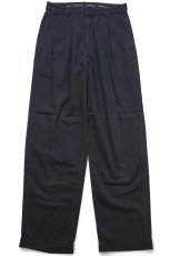画像2: 90s USA製 ポロ ラルフローレン HAMMOND PANT ツータック コットン チノパン 黒 W29 L30 (2)