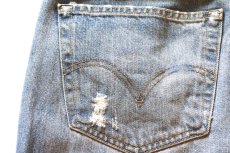 画像9: 00s メキシコ製 Levi'sリーバイス 501 パッチワーク USED加工 デニムパンツ W38 L32★SDP4699 (9)