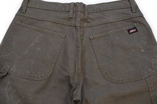 画像5: Dickiesディッキーズ ストレッチ ライトダック地 ペインターパンツ モスグリーン W34 L30 (5)