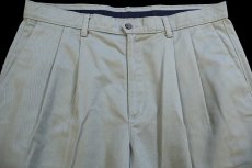 画像4: 90s DOCKERSドッカーズ ツータック スラックス コットンパンツ ライトグレー W38 L29★Levi'sリーバイス (4)