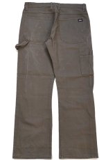 画像3: Dickiesディッキーズ ストレッチ ライトダック地 ペインターパンツ モスグリーン W34 L30 (3)
