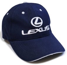 画像1: LEXUS レクサス ロゴ刺繍 キャップ 紺★TOYOTAトヨタ (1)