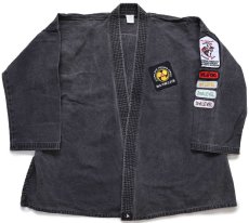画像1: USA製 AUTHENTIC ANCIENT ARTS 総合沖縄古武道 パッチ付き 道着 黒 フェード L (1)