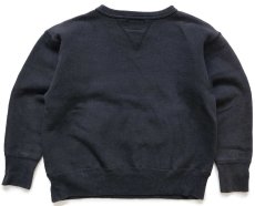 画像2: 90s USA製 BRENTS U.S.ARMY ロゴ 両V スウェット 黒 フェード (2)