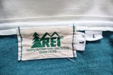 画像4: 80s REI ヘビー コットン ラガーシャツ 薄青緑 フェード L (4)