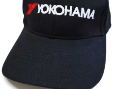 画像5: YOKOHAMA ヨコハマ ロゴ刺繍 キャップ 黒 (5)