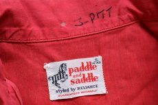 画像5: 50s paddle and saddle styled by RELIANCE 三点留め ボタンダウン コットンシャツ 薄赤 S (5)