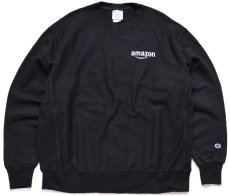 画像1: Championチャンピオン amazonアマゾン ロゴ リバースウィーブ スウェット 黒 XL (1)