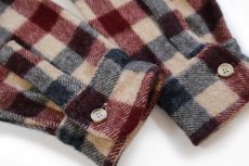 画像6: 70s USA製 Woolrichウールリッチ ブロックチェック ウールシャツ M (6)