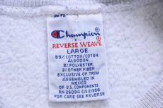 画像5: 90s メキシコ製 Championチャンピオン UCONN 刺繍 ツートン リバースウィーブ スウェット 杢グレー L (5)