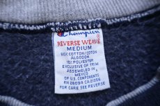 画像4: 90s メキシコ製 Championチャンピオン ロゴ刺繍 レイヤードネック リバースウィーブ スウェット 紺 M (4)