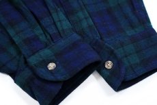 画像6: 00s メキシコ製 PENDLETONペンドルトン AUTHENTIC BLACK WATCH TARTAN ブラックウォッチ タータンチェック ウールシャツ L★23 (6)