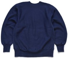 画像2: 90s メキシコ製 Championチャンピオン JAMES MADISON UNIVERSITY ひび割れプリント リバースウィーブ スウェット 紺 XL (2)