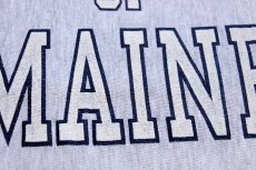 画像5: 90s メキシコ製 Championチャンピオン UNIVERSITY OF MAINE 三段 ひび割れプリント リバースウィーブ スウェット 杢グレー XL (5)