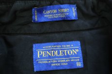 画像4: PENDLETONペンドルトン CANYON SHIRT 無地 ウール ウエスタンシャツ 黒 (4)