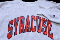 画像3: 90s メキシコ製 Championチャンピオン SYRACUSE リバースウィーブ スウェット 杢グレー M (3)