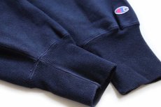 画像5: 90s メキシコ製 Championチャンピオン HARVARD UNIVERSITY 三段カプセル 刺繍 リバースウィーブ スウェット 紺 L (5)