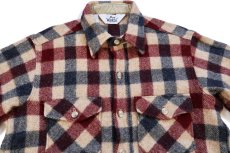 画像3: 70s USA製 Woolrichウールリッチ ブロックチェック ウールシャツ M (3)
