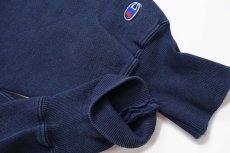 画像7: 90s メキシコ製 Championチャンピオン Pitt 両面プリント リバースウィーブ スウェット 紺 M (7)