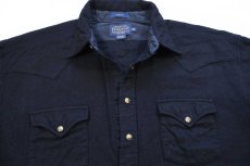 画像3: 訳あり★PENDLETONペンドルトン CANYON 無地 ウール ウエスタンシャツ 黒 XXL-T★特大 (3)