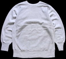 画像2: 90s メキシコ製 Championチャンピオン PLYMOUTH STATE ツートン リバースウィーブ スウェット 杢グレー XL (2)