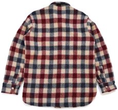 画像2: 70s USA製 Woolrichウールリッチ ブロックチェック ウールシャツ M (2)