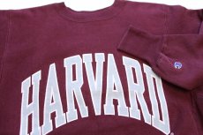 画像3: 90s メキシコ製 Championチャンピオン HARVARD ひび割れプリント リバースウィーブ スウェット バーガンディ M (3)