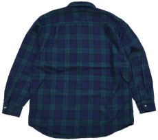 画像2: 00s メキシコ製 PENDLETONペンドルトン AUTHENTIC BLACK WATCH TARTAN ブラックウォッチ タータンチェック ウールシャツ L★23 (2)