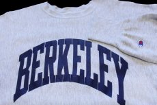 画像3: 90s メキシコ製 Championチャンピオン BERKELEY ひび割れプリント リバースウィーブ スウェット 杢グレー M (3)