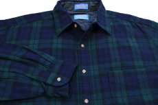 画像3: 00s メキシコ製 PENDLETONペンドルトン AUTHENTIC BLACK WATCH TARTAN ブラックウォッチ タータンチェック ウールシャツ L★23 (3)