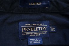 画像4: 訳あり★PENDLETONペンドルトン CANYON 無地 ウール ウエスタンシャツ 黒 XXL-T★特大 (4)