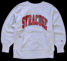 画像1: 90s メキシコ製 Championチャンピオン SYRACUSE リバースウィーブ スウェット 杢グレー M (1)