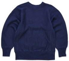 画像2: 90s メキシコ製 Championチャンピオン ロゴ刺繍 レイヤードネック リバースウィーブ スウェット 紺 M (2)