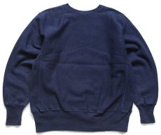 画像2: 90s メキシコ製 Championチャンピオン HARVARD UNIVERSITY 三段カプセル 刺繍 リバースウィーブ スウェット 紺 L (2)