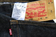 画像5: Levi'sリーバイス 501 ダメージ 先染め ブラック デニムパンツ W42★SDP4734 (5)