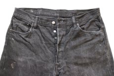 画像4: Levi'sリーバイス 501 ペンキ飛び ブラック デニムパンツ W38 L30★SDP4736 (4)