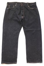 画像2: Levi'sリーバイス 501 ダメージ 先染め ブラック デニムパンツ W42★SDP4734 (2)