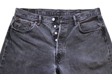 画像4: Levi'sリーバイス 501 ブラック デニムパンツ フェード W38★SDP4738 (4)