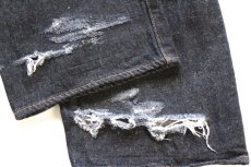 画像7: Levi'sリーバイス 501 ダメージ 先染め ブラック デニムパンツ W42★SDP4734 (7)