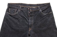画像4: Levi'sリーバイス 501 ダメージ 先染め ブラック デニムパンツ W42★SDP4734 (4)