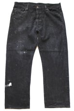 画像2: Levi'sリーバイス 501 ペンキ飛び ブラック デニムパンツ W38 L30★SDP4736 (2)