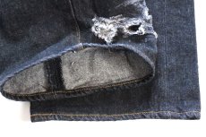 画像6: Levi'sリーバイス 501 ダメージ 先染め ブラック デニムパンツ W42★SDP4734 (6)