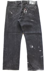 画像3: Levi'sリーバイス 501 ペンキ飛び ブラック デニムパンツ W38 L30★SDP4736 (3)