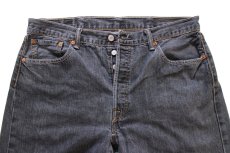 画像4: Levi'sリーバイス 501 先染め ブラック デニムパンツ W38★SDP4733 (4)