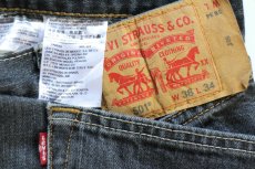 画像5: Levi'sリーバイス 501 先染め ブラック デニムパンツ W38★SDP4733 (5)