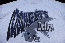 画像3: 90s USA製 NFL Dallas COWBOYS アメフト スウェット 杢ライトグレー L★RUSSELLラッセル (3)